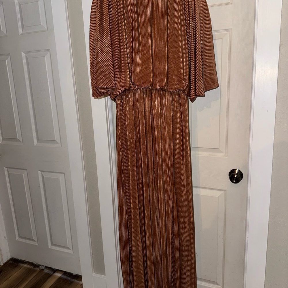 Elegant Copper Maxi Dress
